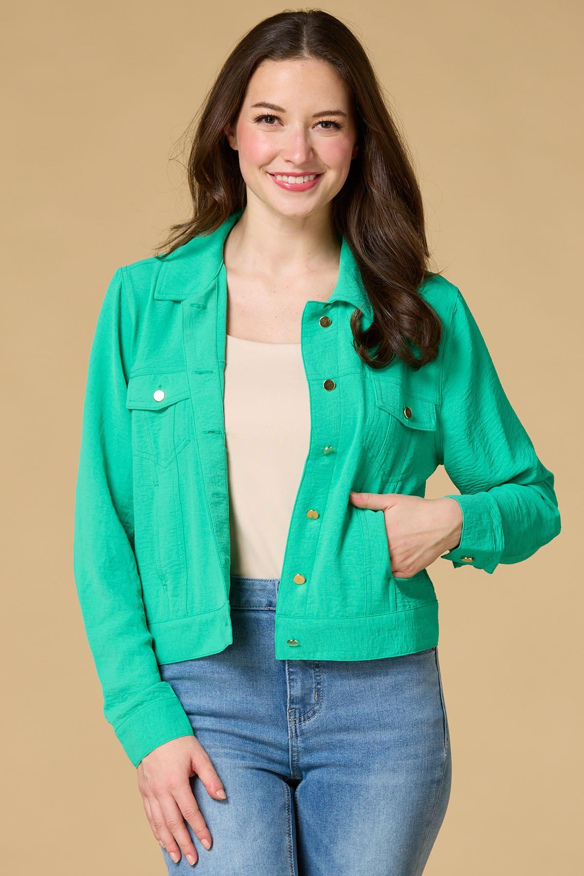 Versona light and breezy utility jacket GREEN