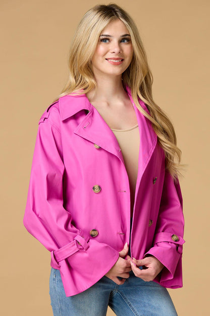 Versona expecting showers rain jacket HOT_PINK