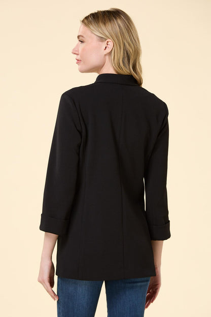 Versona crepe awakening blazer WHITE_ALYSSUM