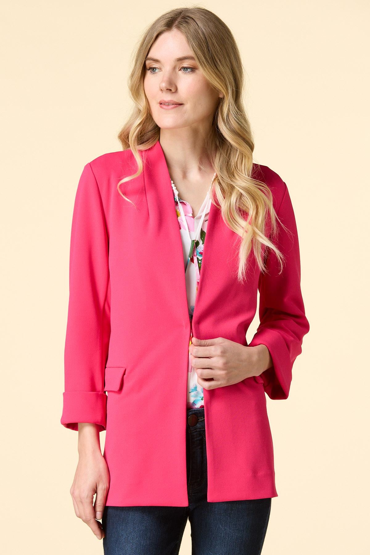 Versona crepe awakening blazer WHITE_ALYSSUM