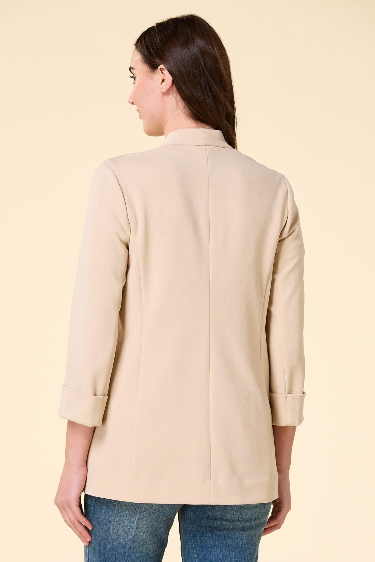 Versona crepe awakening blazer WHITE_ALYSSUM