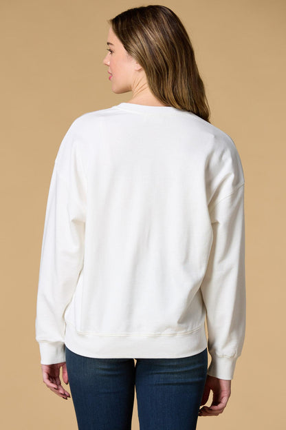 Versona sardines at sunset sweatshirt WHITE