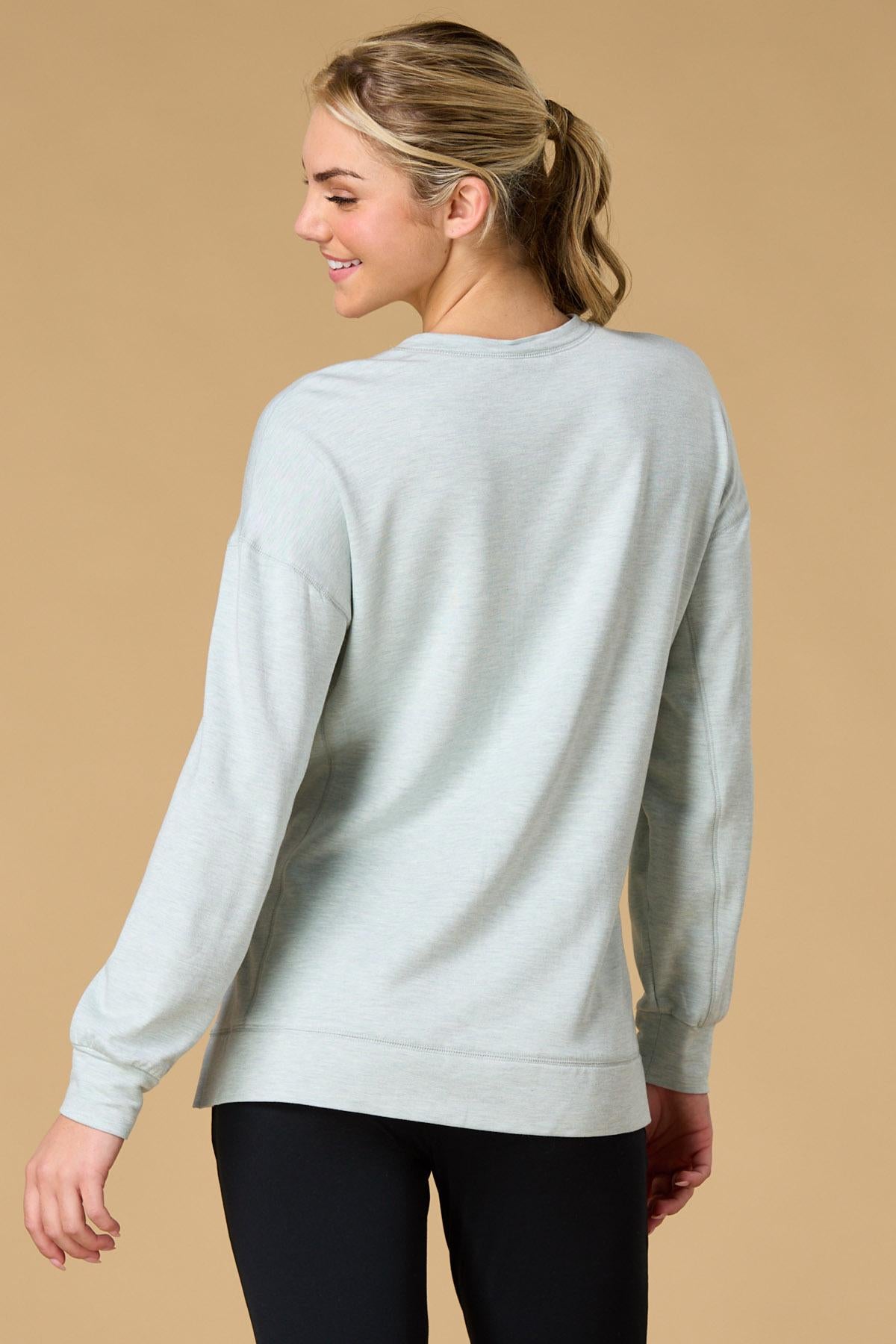 Versona fleece sign tunic sweatshirt LIGHT_GREEN