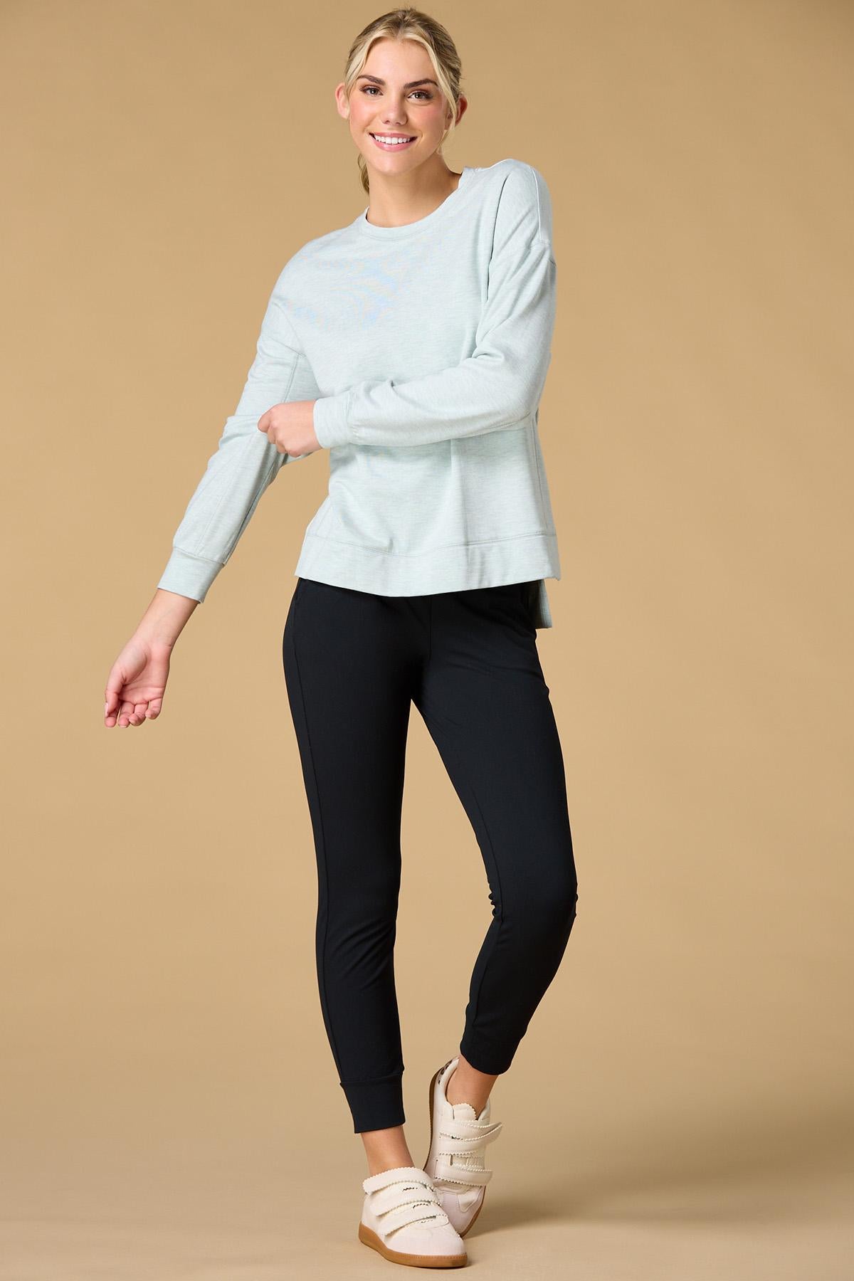 Versona fleece sign tunic sweatshirt LIGHT_GREEN
