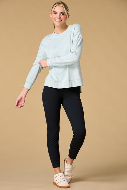 Versona fleece sign tunic sweatshirt LIGHT_GREEN
