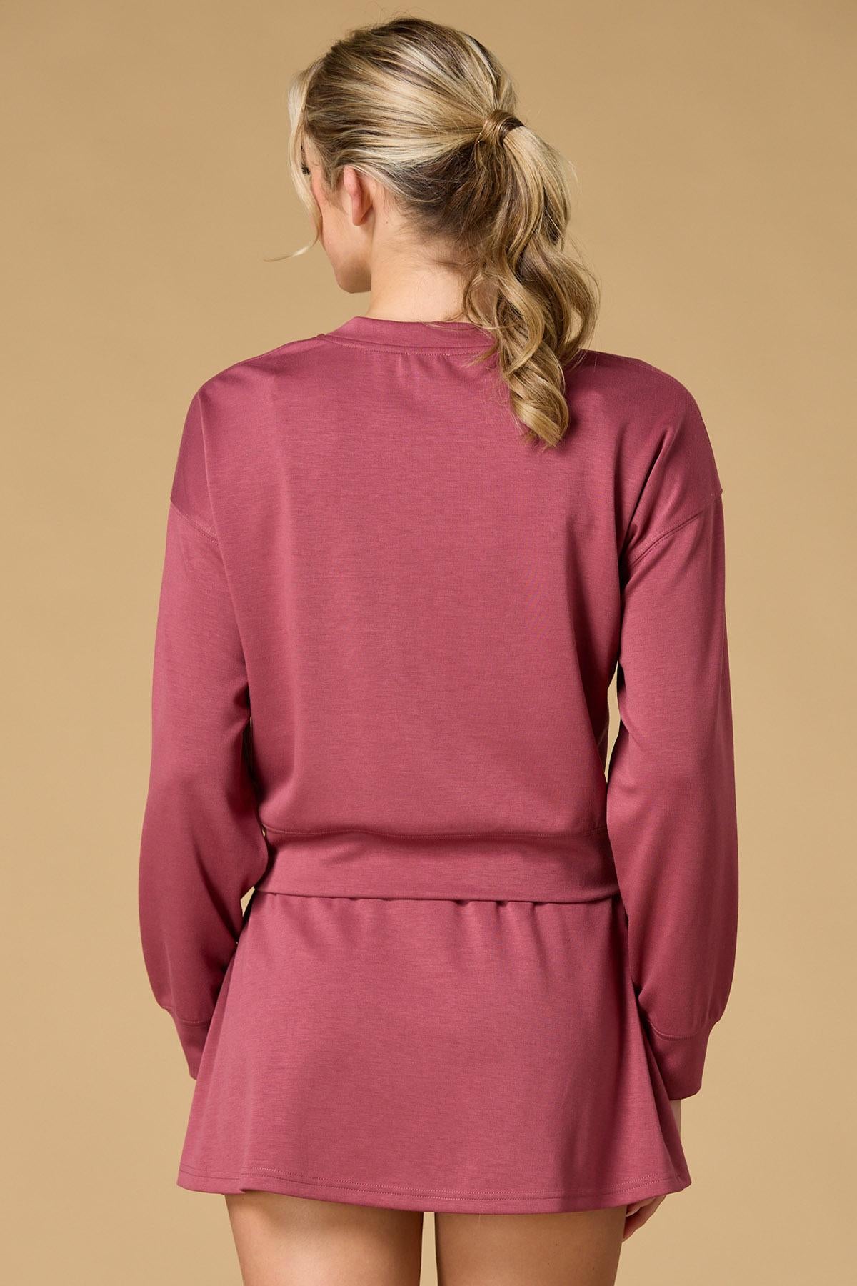 Versona rose tinted glasses pullover