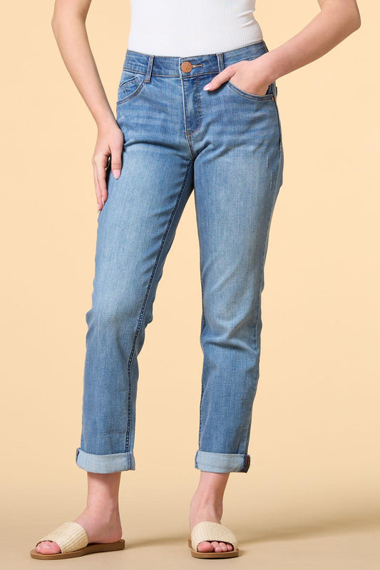 Versona petite hey girlfriend jeans LIGHT_WASH_DENIM