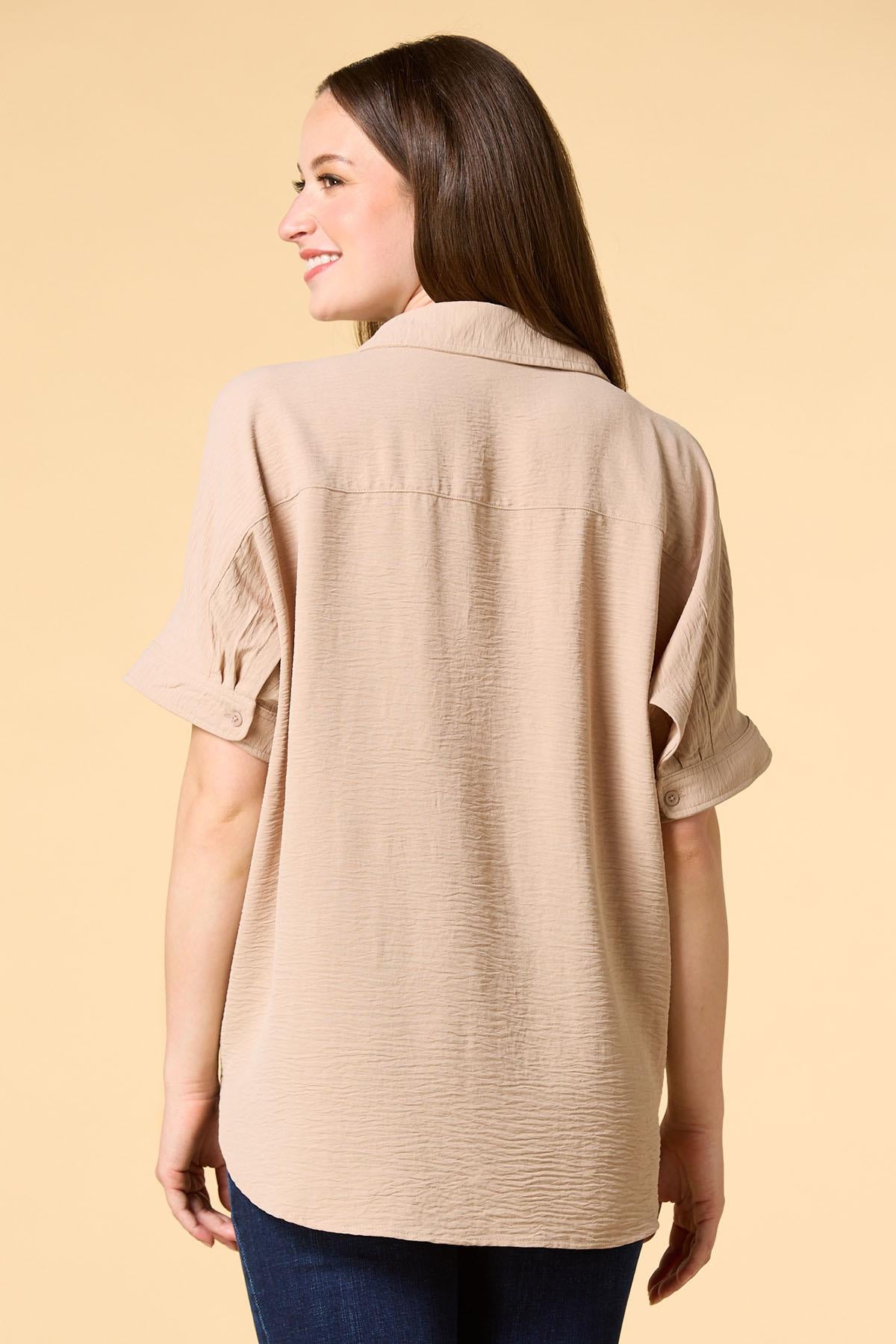 Versona petite just breathe shirt MORNING_TAN