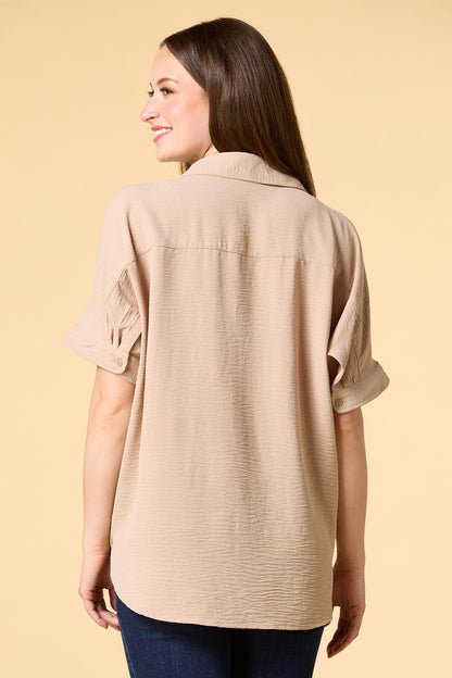 Versona petite just breathe shirt MORNING_TAN