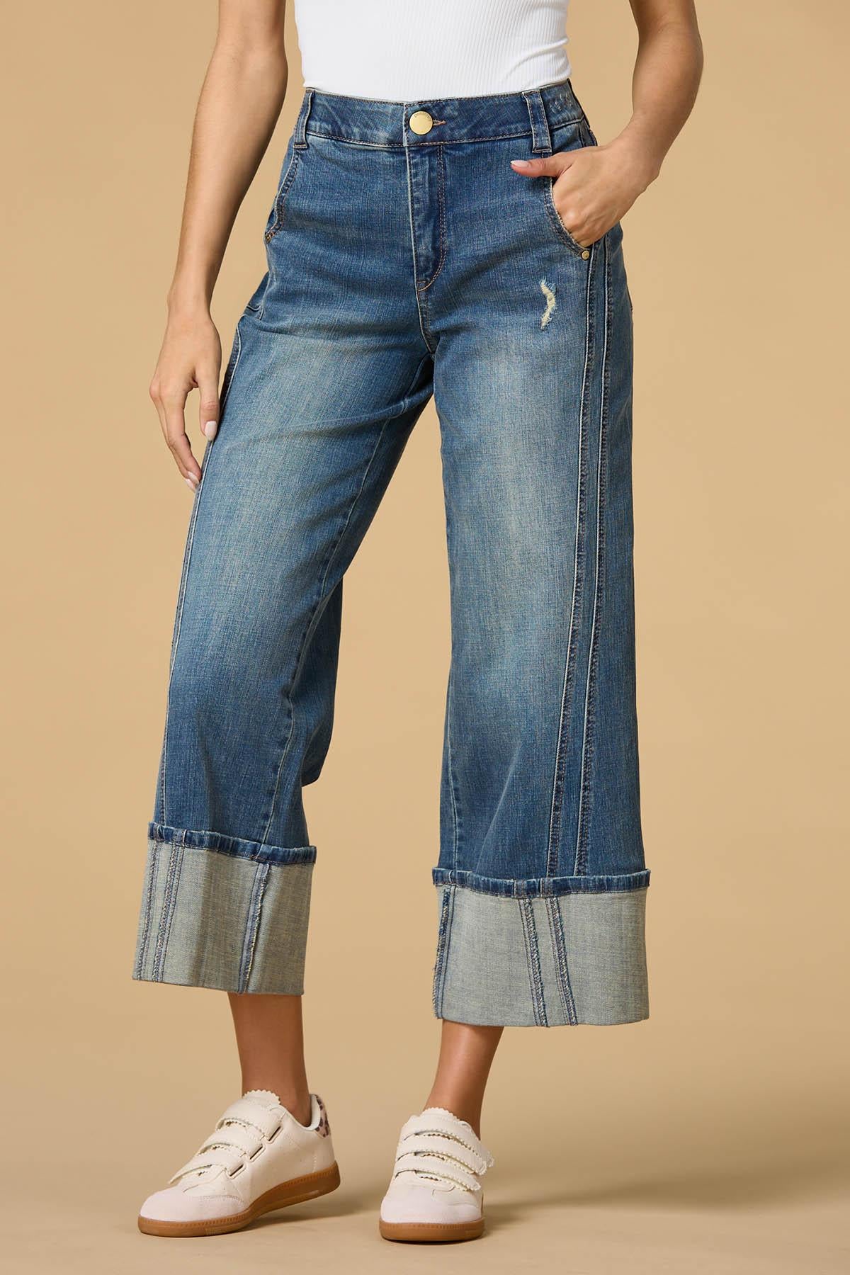 Versona petite cuff and ready jeans MEDIUM_WASH_DENIM
