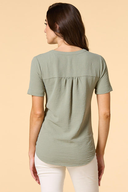 Versona petite outside the box blouse SHADOW