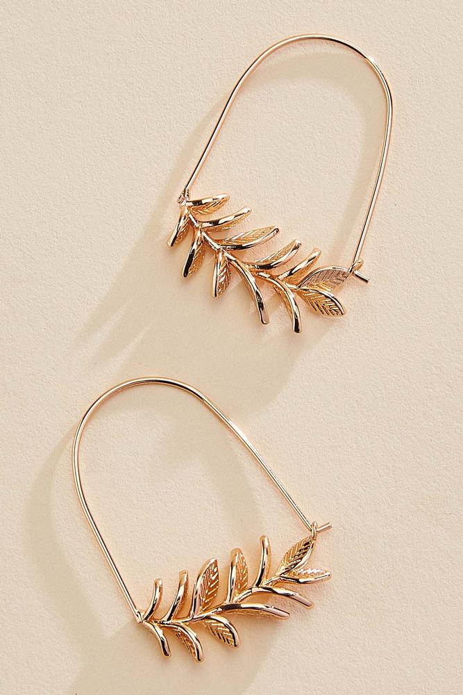 Versona delicate flower wire hoop earrings GOLD