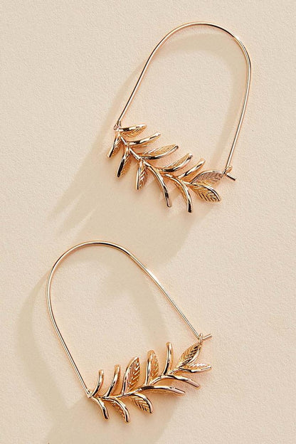 Versona delicate flower wire hoop earrings GOLD