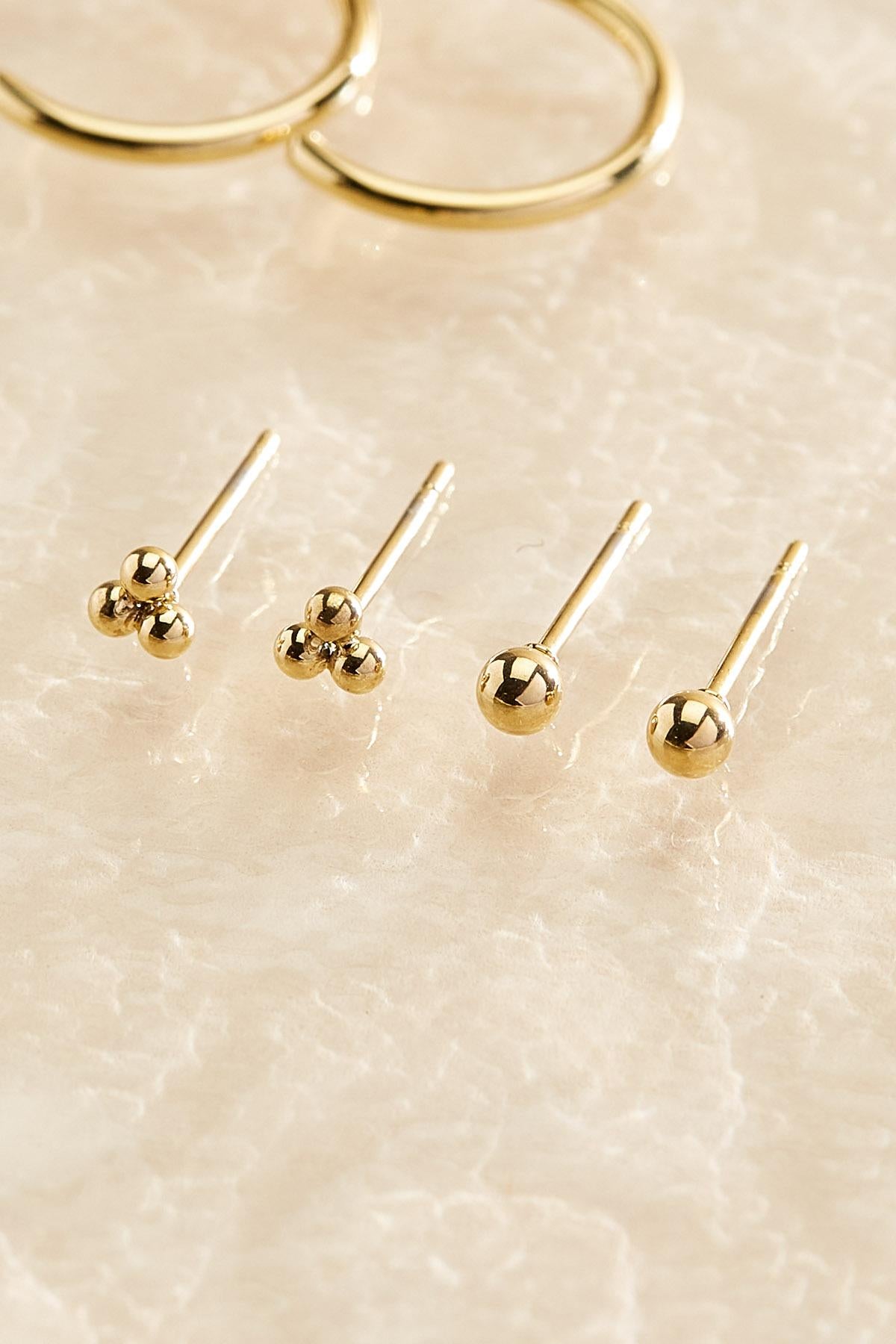 Versona waterproof everyday earrings set GOLD