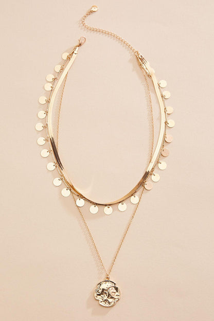 Versona gold shaky layered chain necklace GOLD