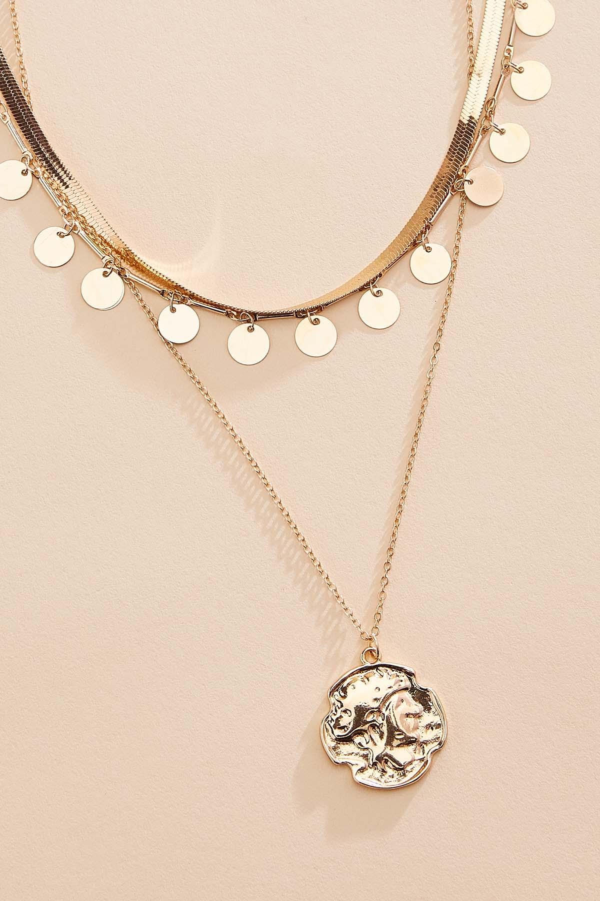 Versona gold shaky layered chain necklace GOLD