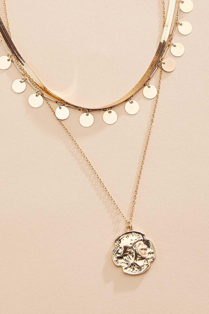 Versona gold shaky layered chain necklace GOLD