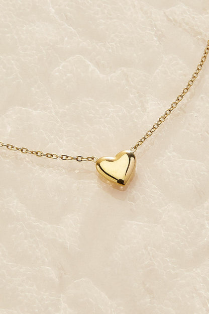 Versona waterproof heart pendant necklace GOLD