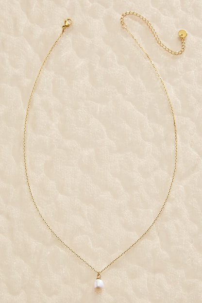 Versona waterproof freshwater pearl pendant necklace GOLD