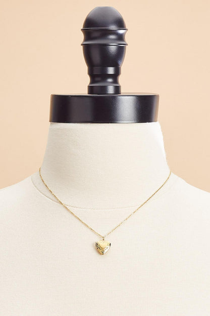Versona waterproof heart locket necklace GOLD