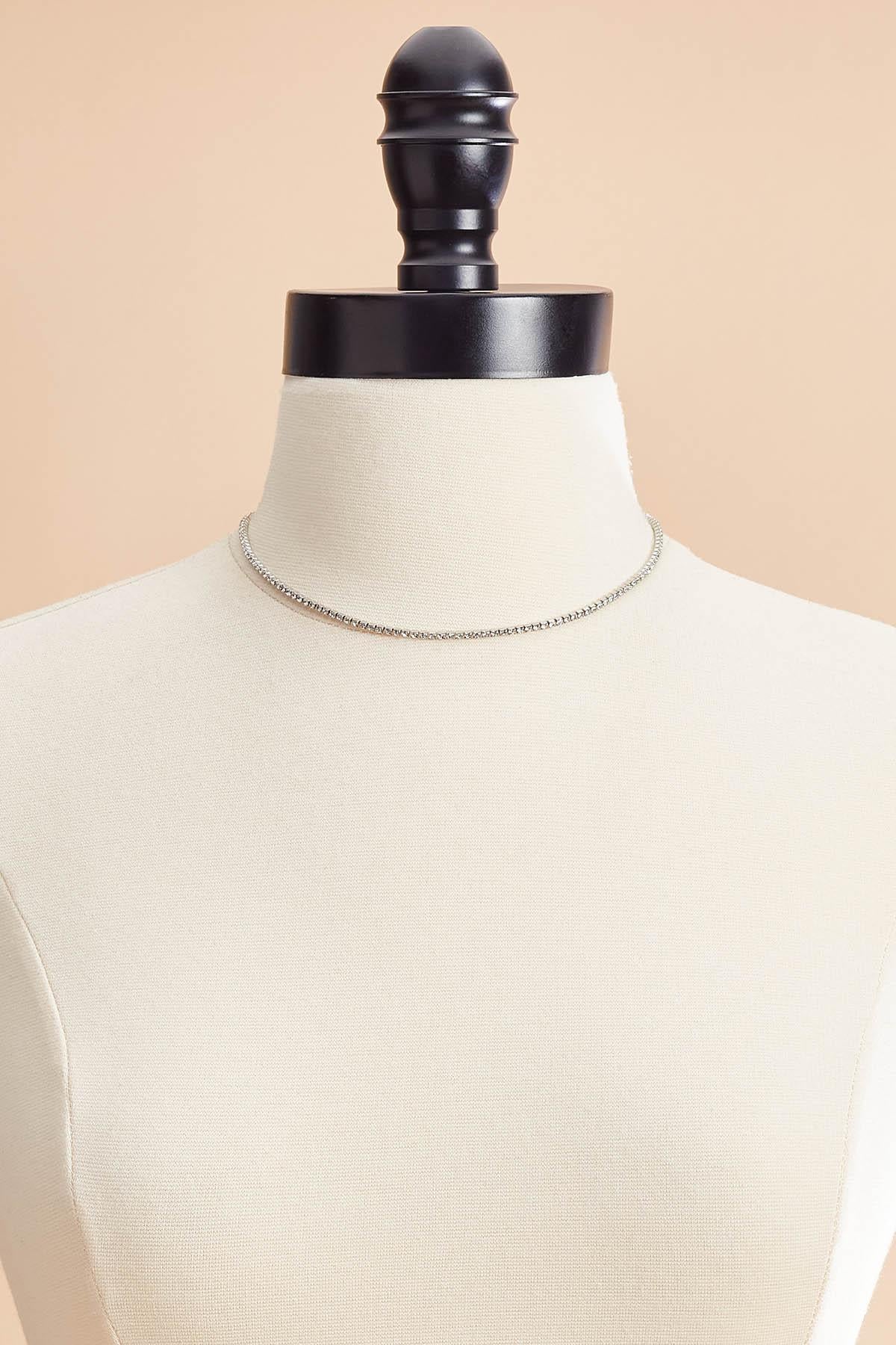 Versona waterproof glass stone chain necklace GOLD