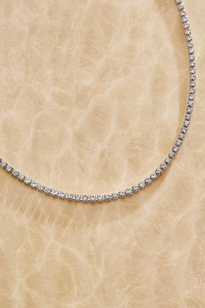 Versona waterproof glass stone chain necklace GOLD
