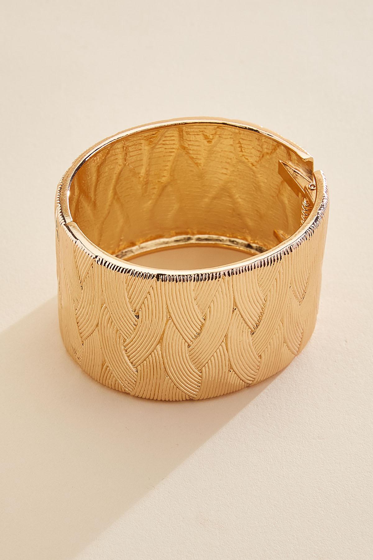 Versona wavy textured gold cuff bracelet GOLD