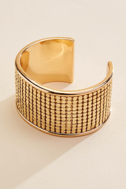 Versona gold textured cuff bracelet GOLD