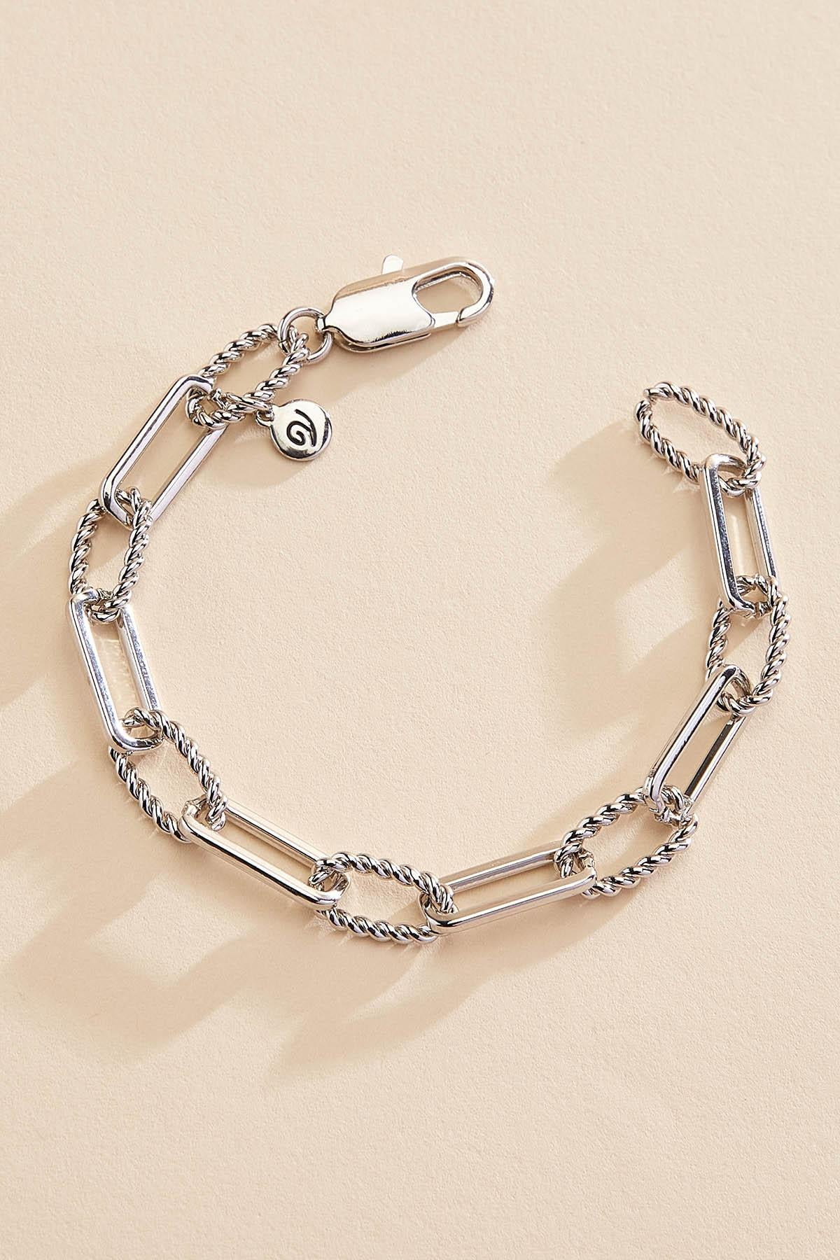 Versona silver textured chain link bracelet SILVER