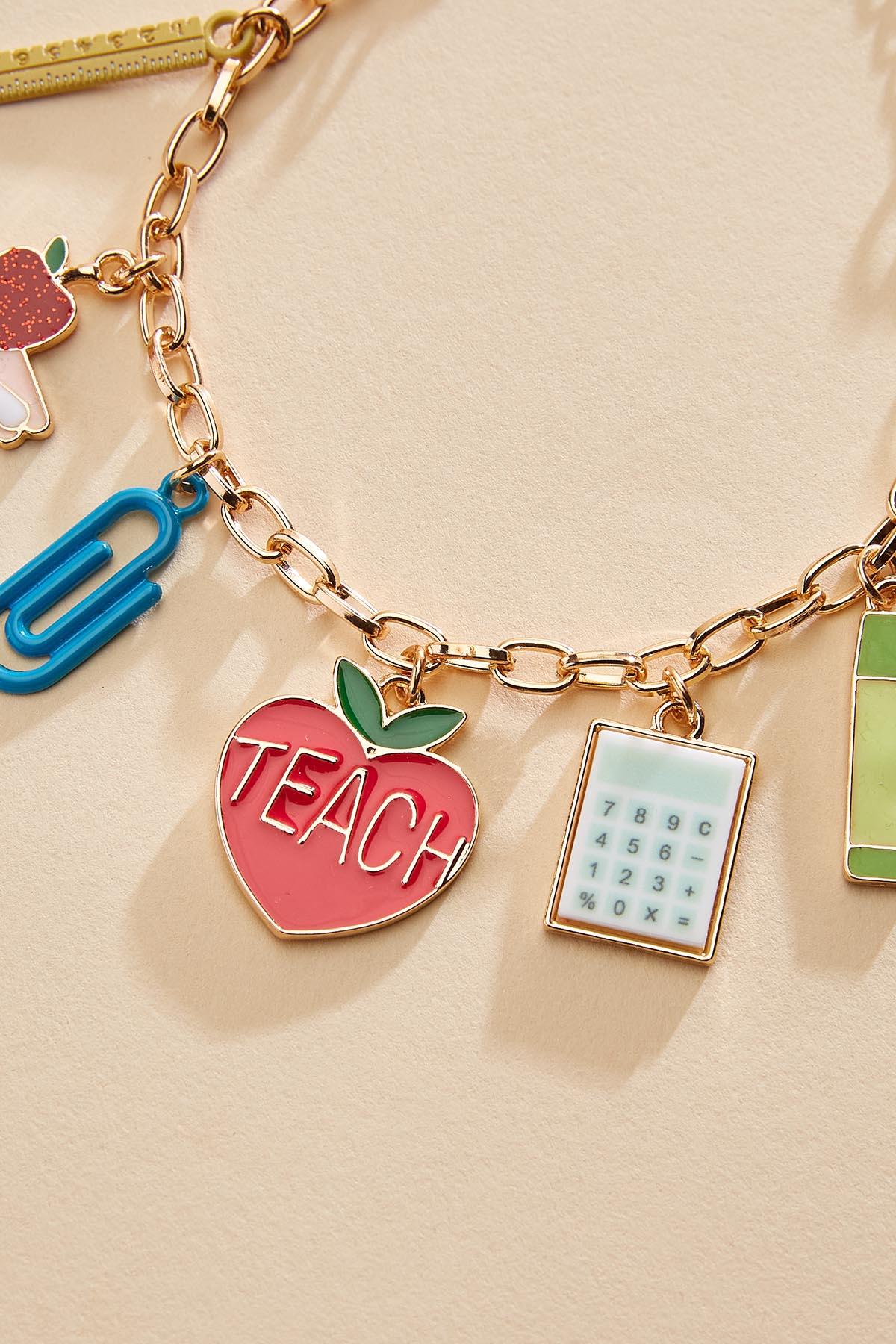 Versona enamel teacher icon charm bracelet MULTI_SPRING