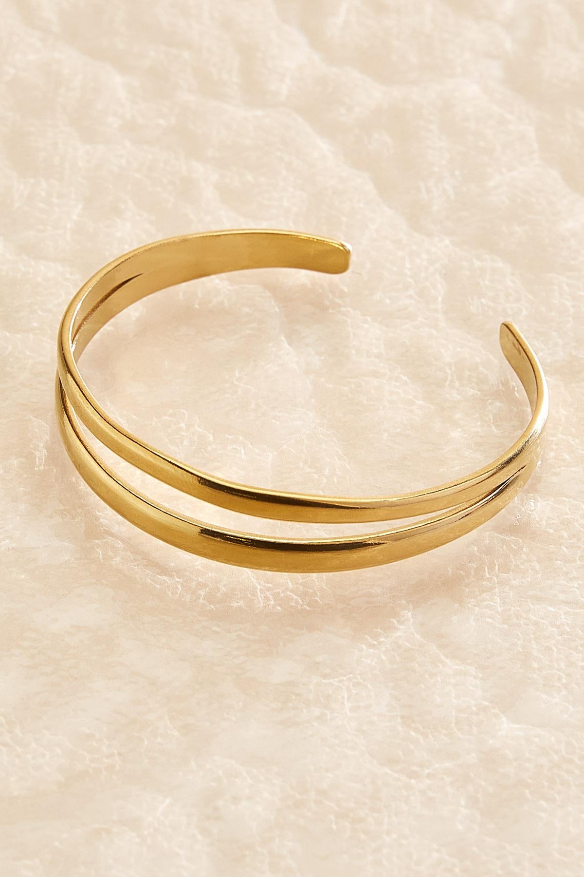 Versona waterproof gold adjustable cuff bracelet GOLD