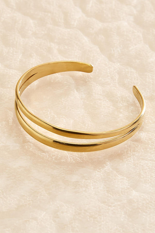 Versona waterproof gold adjustable cuff bracelet GOLD
