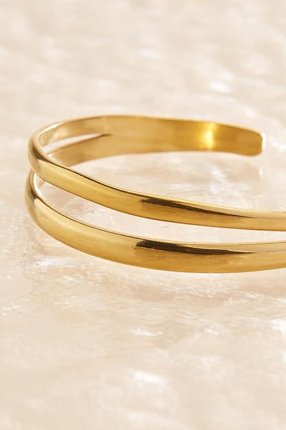 Versona waterproof gold adjustable cuff bracelet GOLD