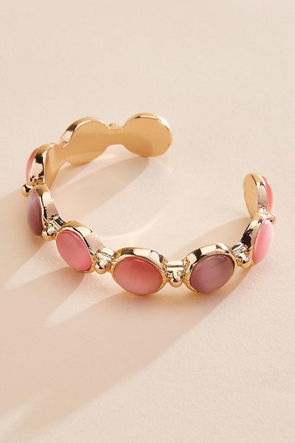 Versona semi- precious multicolor stone cuff bracelet PINK_COSMOS