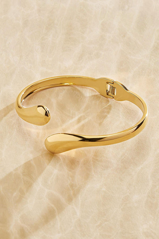 Versona waterproof stainless steel tear cuff bracelet GOLD