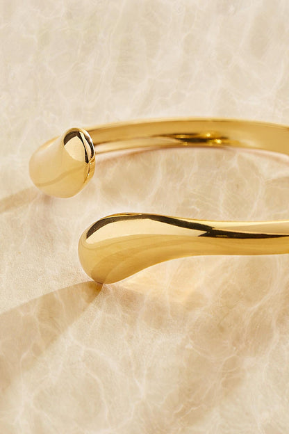 Versona waterproof stainless steel tear cuff bracelet GOLD
