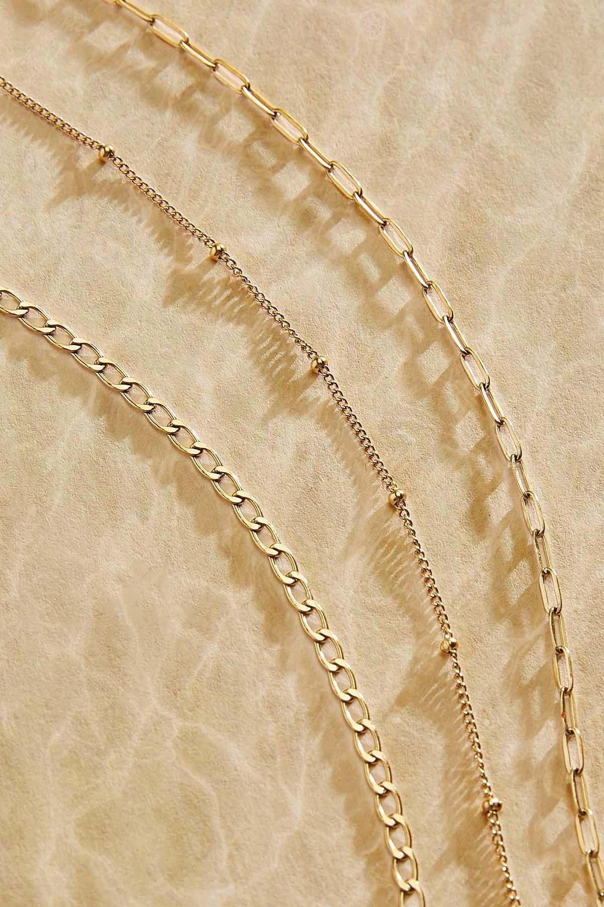 Versona waterproof stainless steel chain bracelet set SILVER