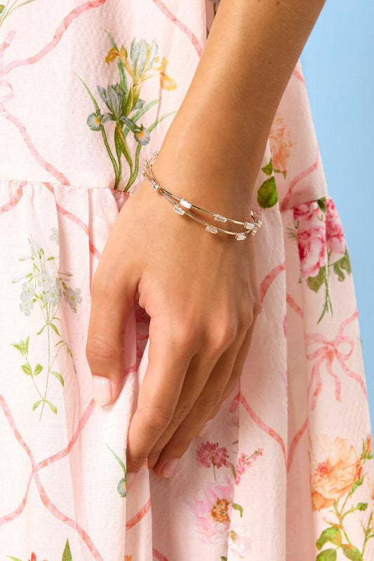 Versona crossover embellished cuff bracelet GOLD