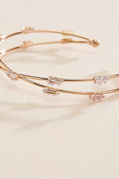 Versona crossover embellished cuff bracelet GOLD