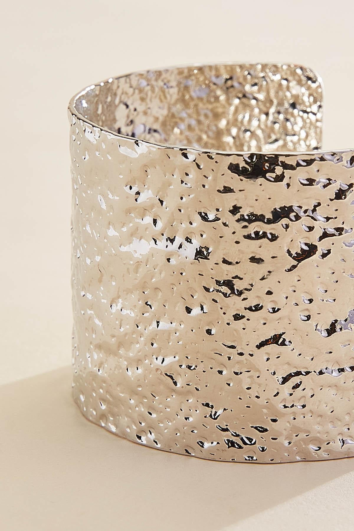 Versona hammered silver cuff bracelet SILVER