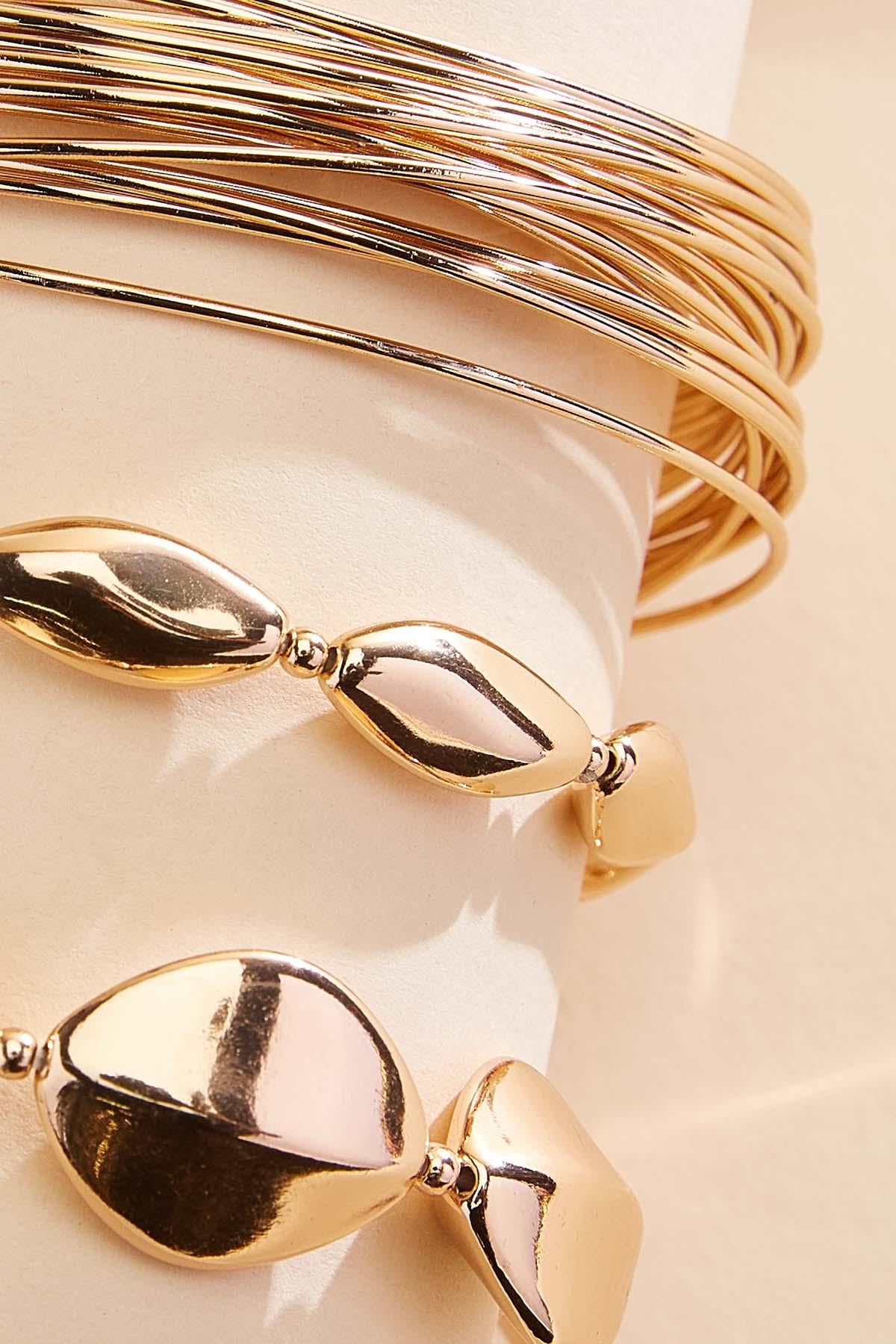 Versona mixed gold bracelet stacking set GOLD
