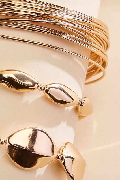 Versona mixed gold bracelet stacking set GOLD