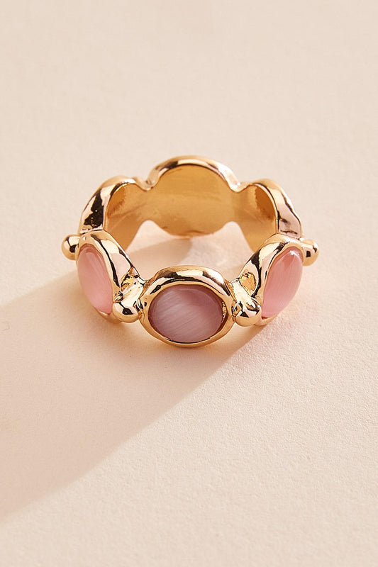 Versona semi- precious multicolor stone ring PINK_COSMOS