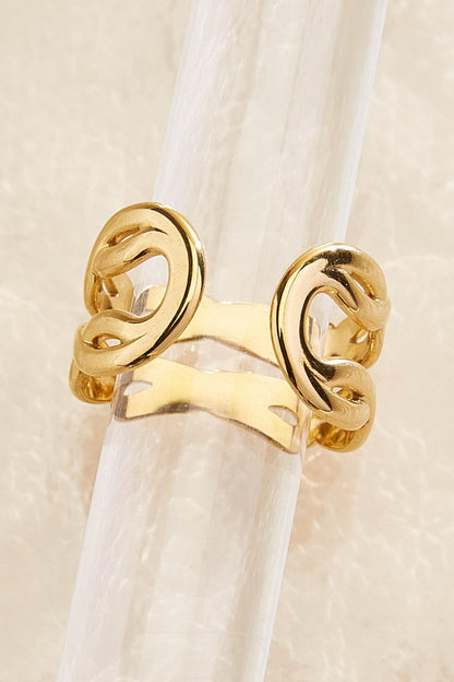 Versona waterproof rope textured ring GOLD