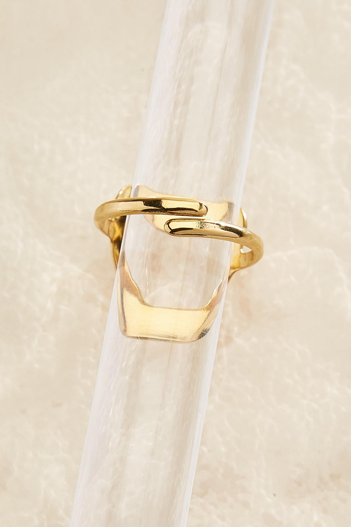 Versona waterproof hammered heart ring GOLD