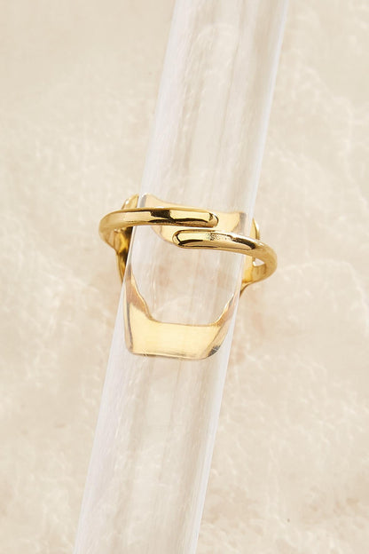 Versona waterproof hammered heart ring GOLD
