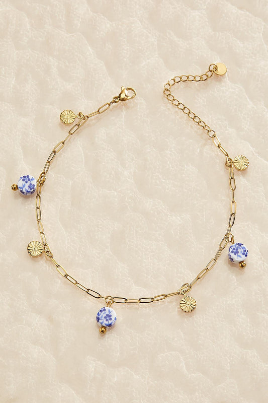 Versona waterproof ceramic beaded anklet SKYDIVER