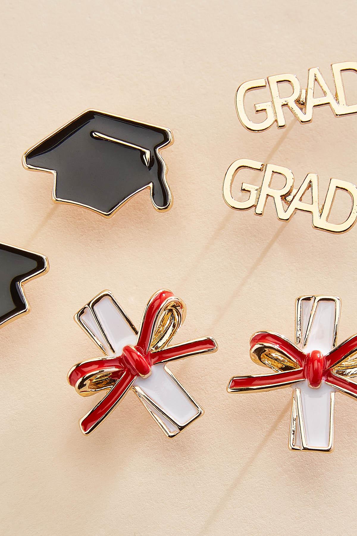 Versona the graduate stud earrings set IDEAL_BLACK