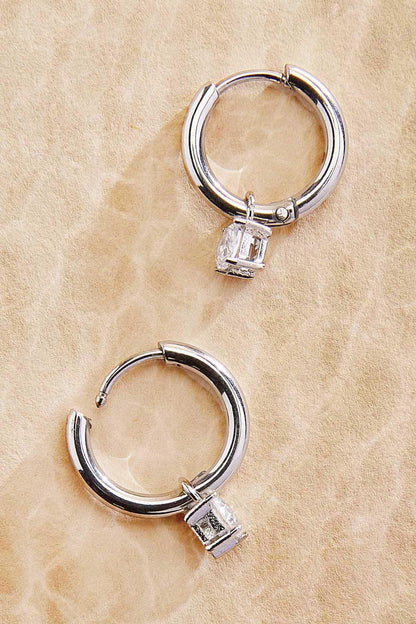 Versona waterproof huggie hoop charm earrings GOLD