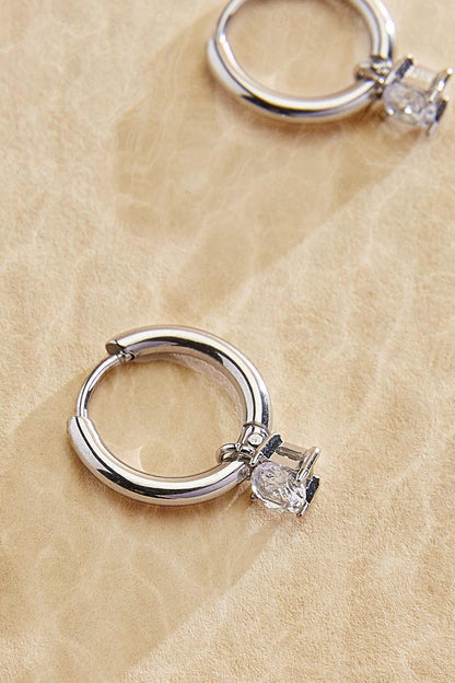 Versona waterproof huggie hoop charm earrings GOLD